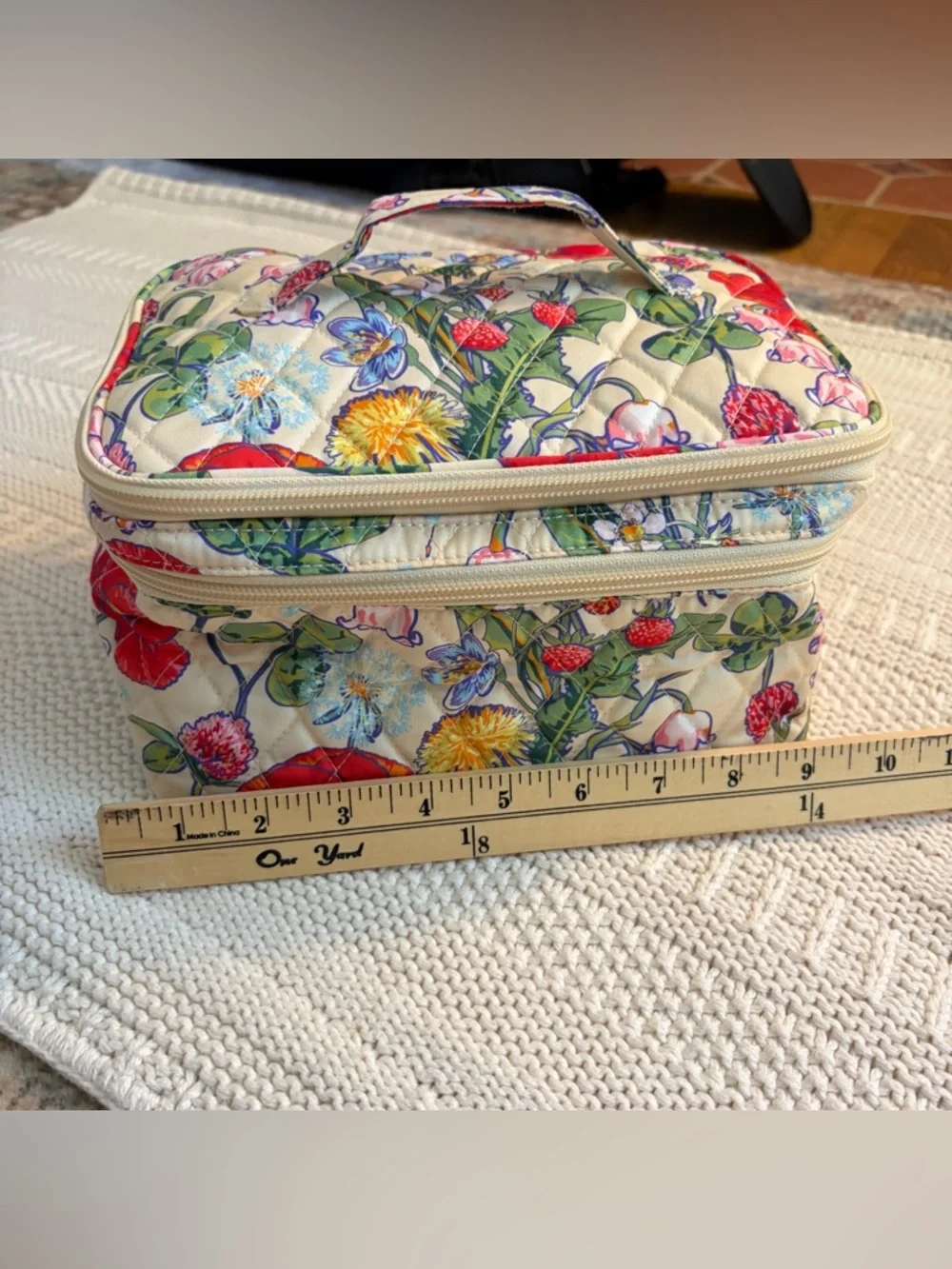 NWOT Vera Bradley Brush Up Cosmetic Case in All the Pretty Wildflowers print